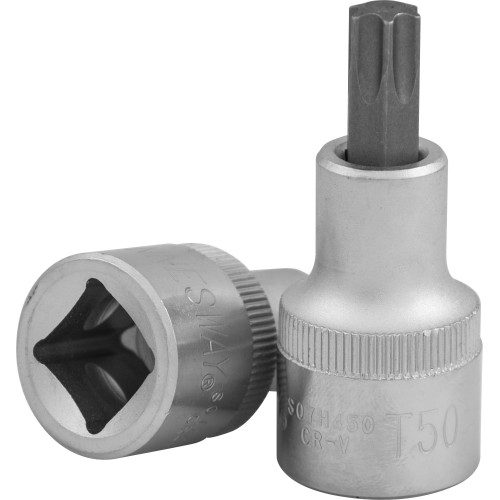 S07H227 JONNESWAY Торцевая головка 1/4"DR с вставкой Torx T-27, L-37 мм