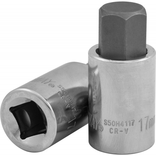 S50H2106 JONNESWAY Торцевая головка 1/4"DR с шестигранной вставкой Hex 6 мм, L-37 мм